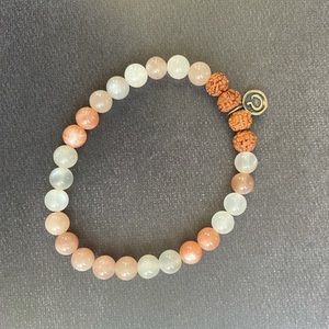 Quartz and Rose Quartz Mala Bracelet